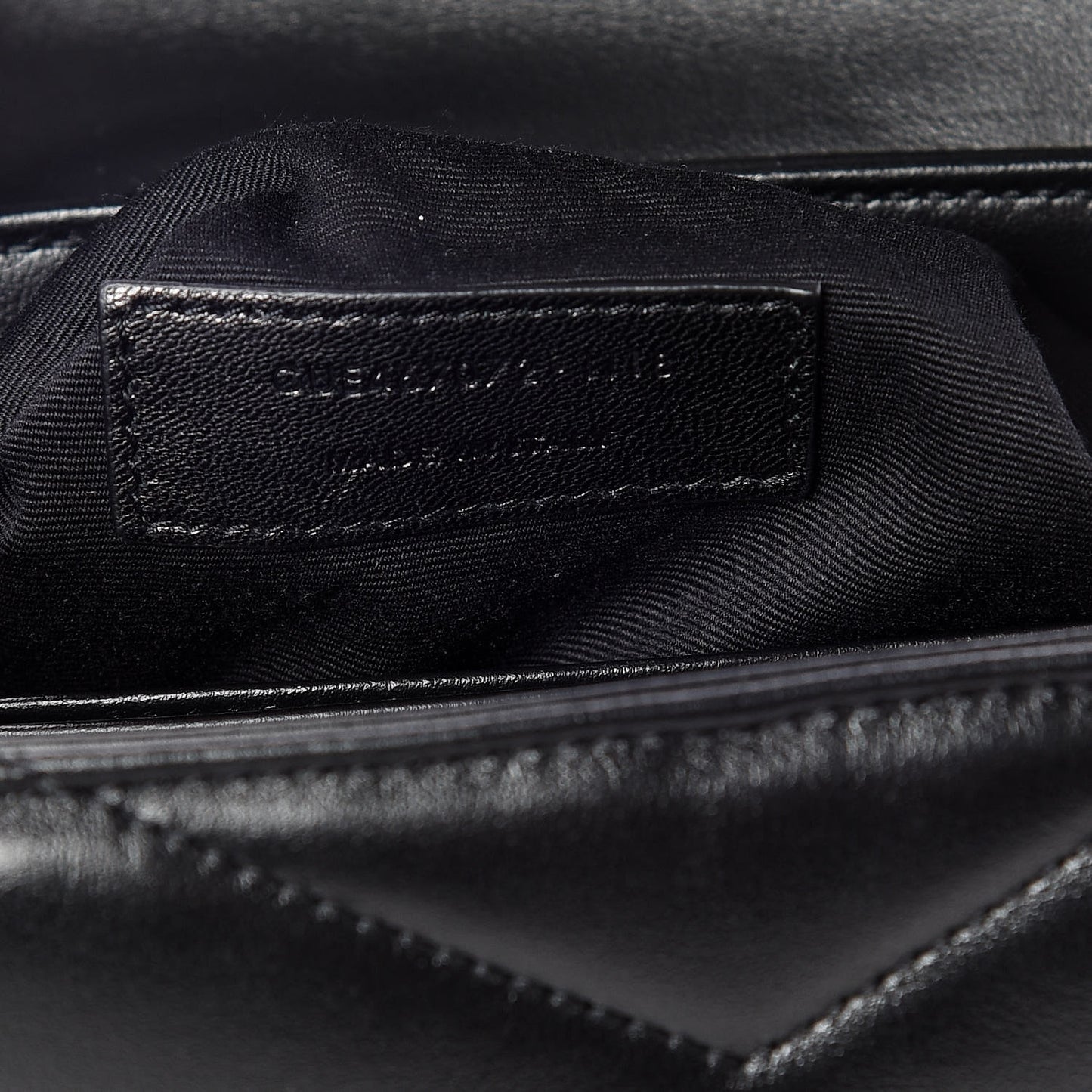 Calfskin Y Quilted Monogram Toy Loulou Crossbody Bag Black