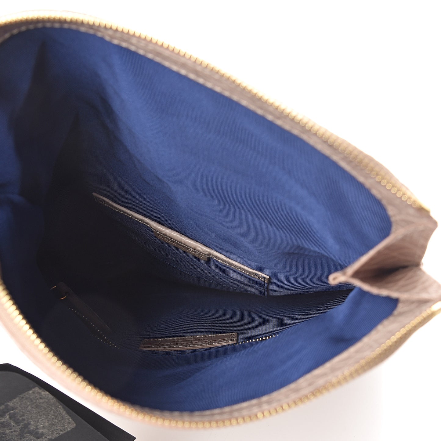 Alligator Large Kendal Folded Clutch Nude