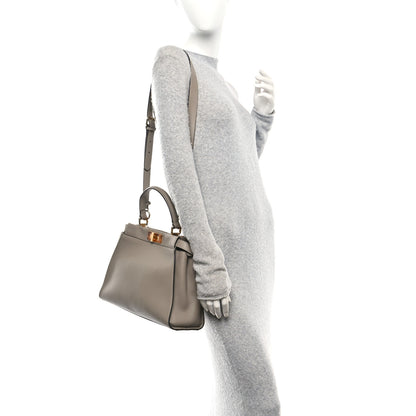 Fendi Vitello Seta Plexiglass Tortoise Medium Peekaboo Iconic Satchel Tortora 2 of 9