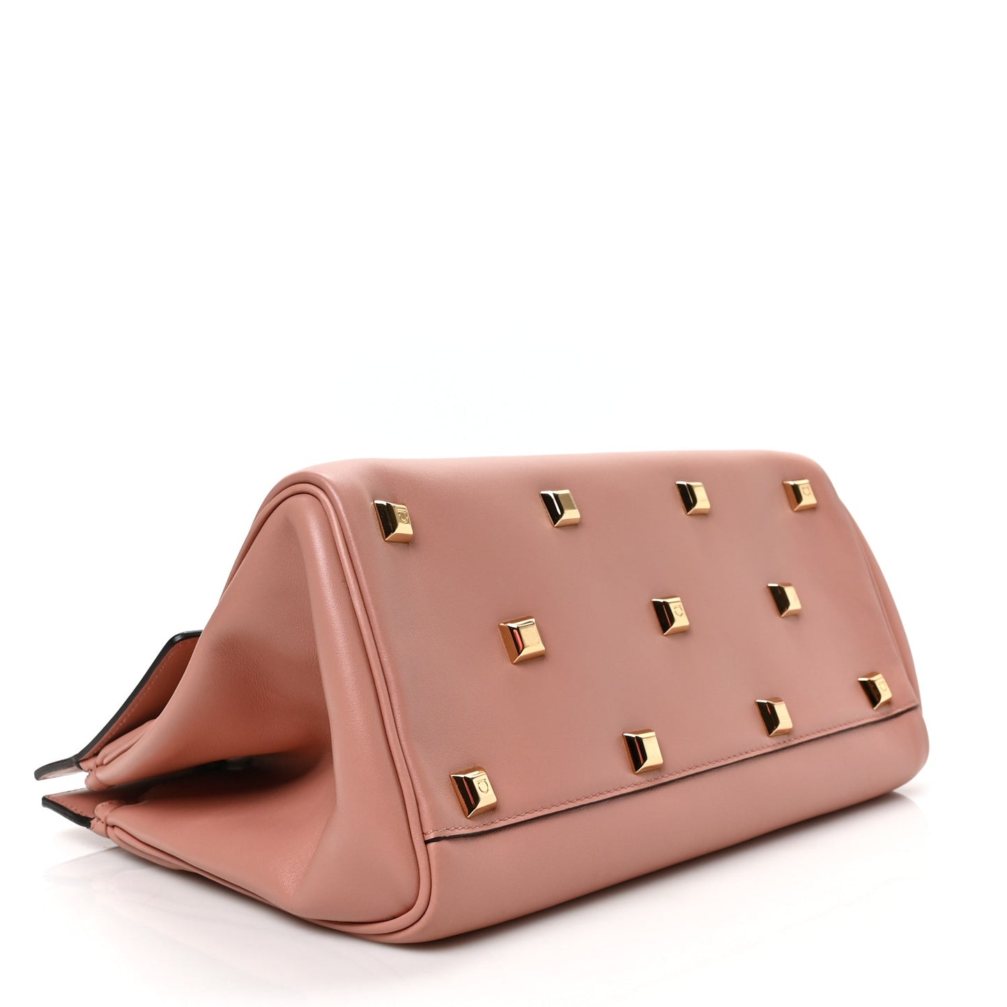 Calfskin Medium The Studio Box Bag Antique Rose