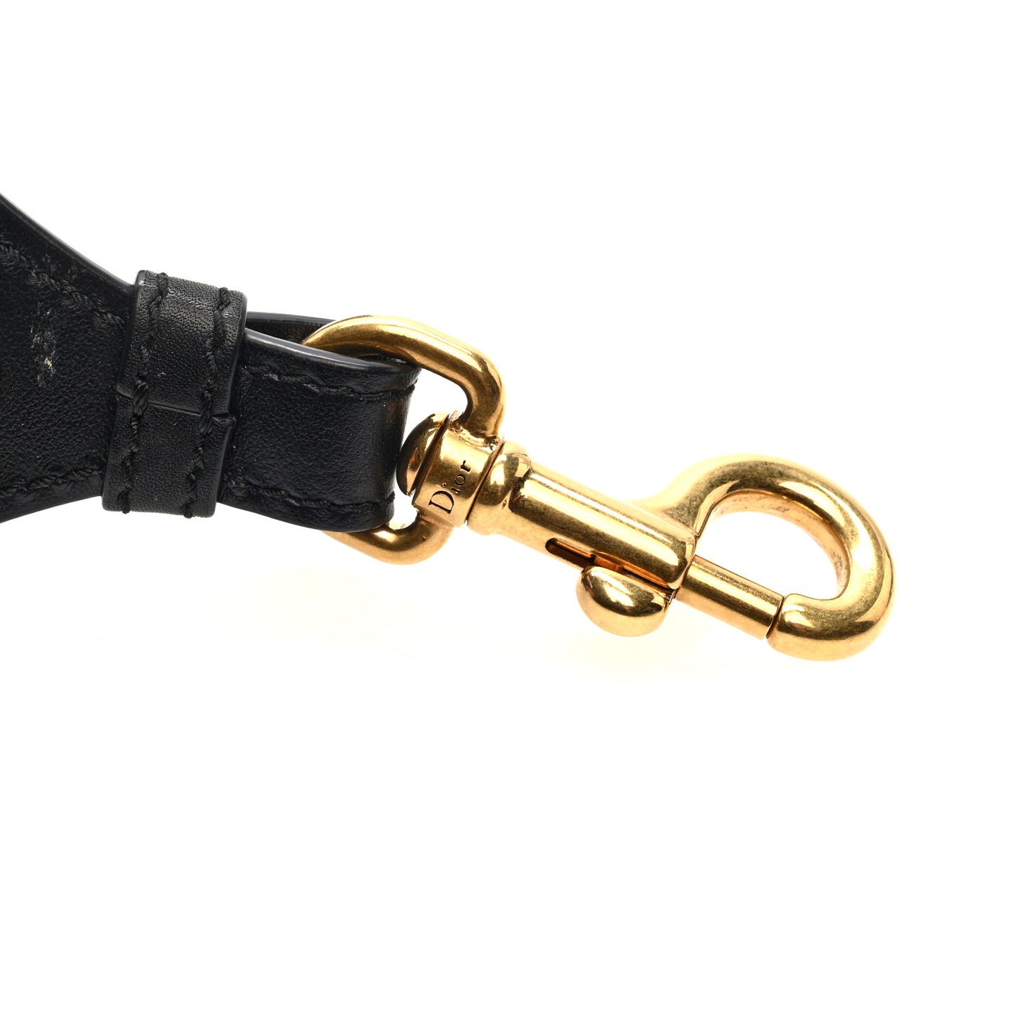 Canvas Embroidered Shoulder Strap Black