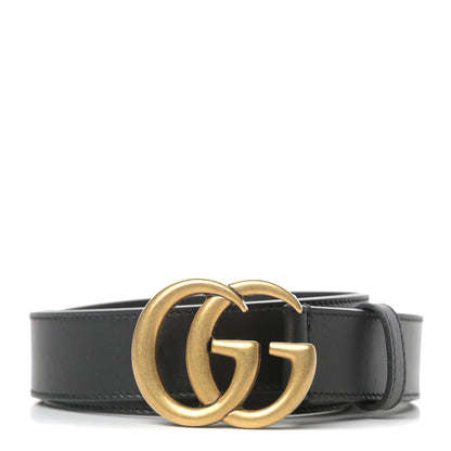 Gucci Calfskin Double G 30mm Belt 80 32 Black 1 of 6