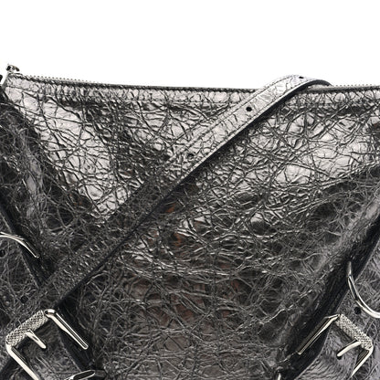 Givenchy Metallic Calfskin Small Voyou Bag Silver 7 of 9