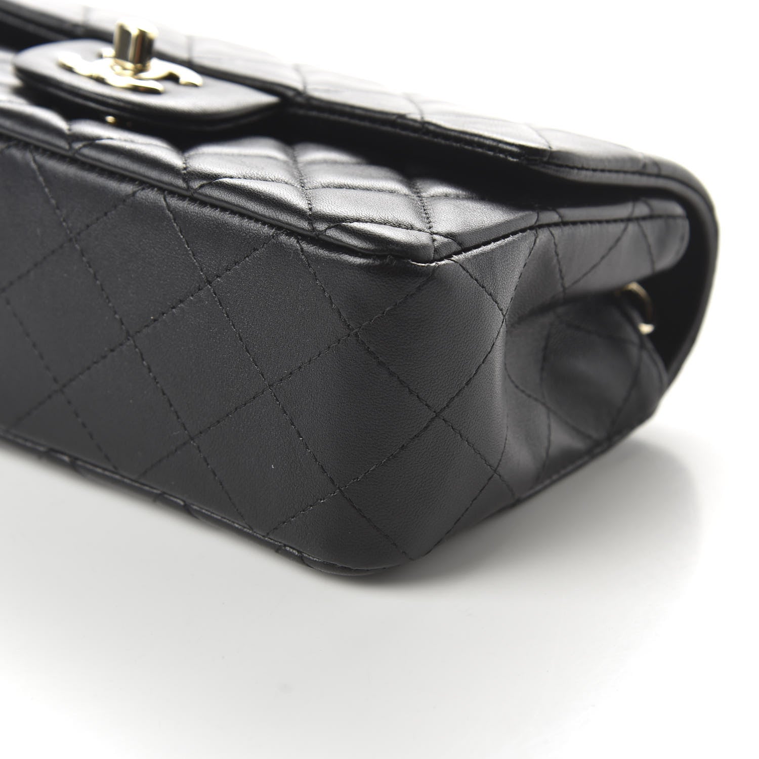 Chanel Lambskin Quilted Mini Rectangular Flap Black 7 of 11