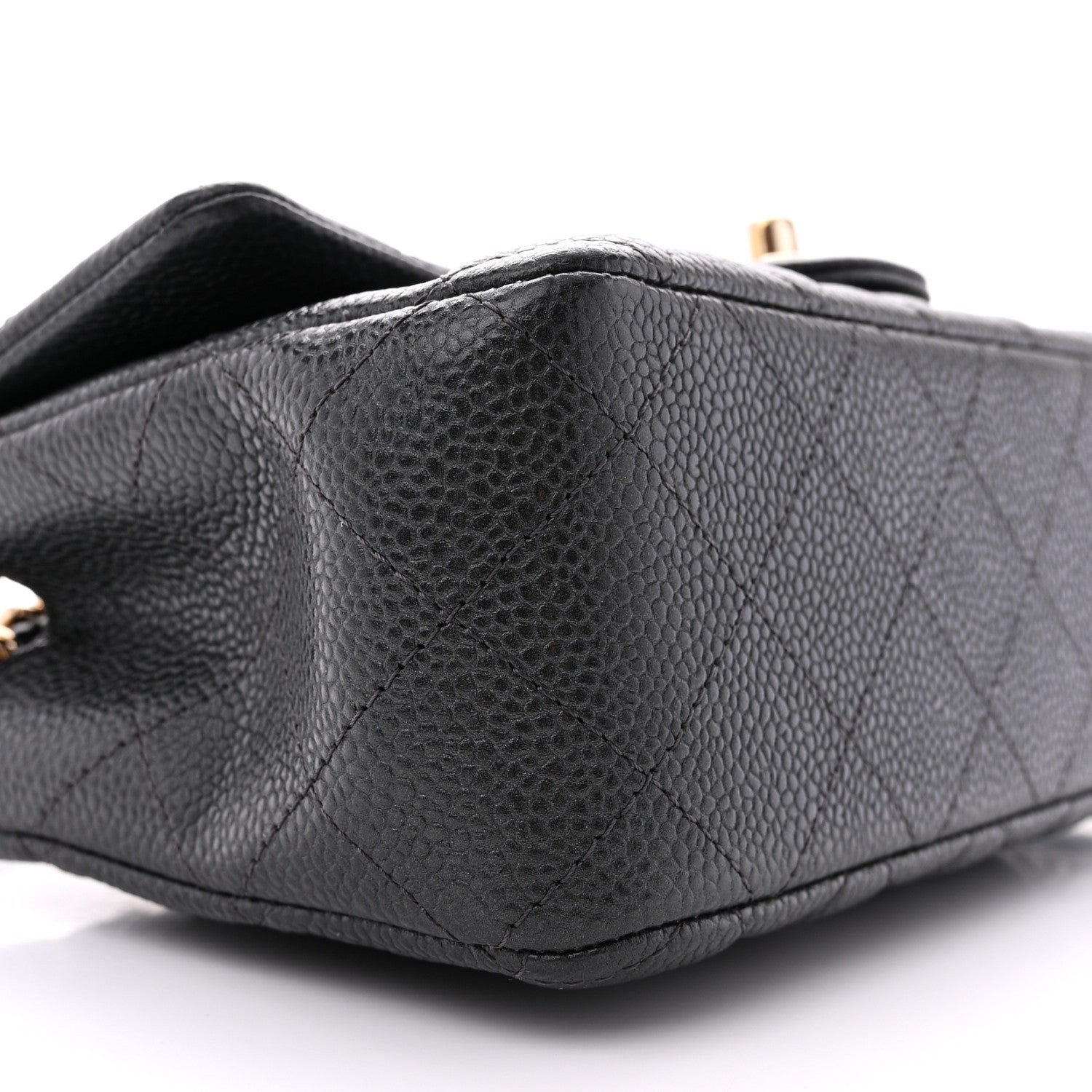 Chanel Caviar Quilted Mini Rectangular Flap Dark Grey 9 of 11