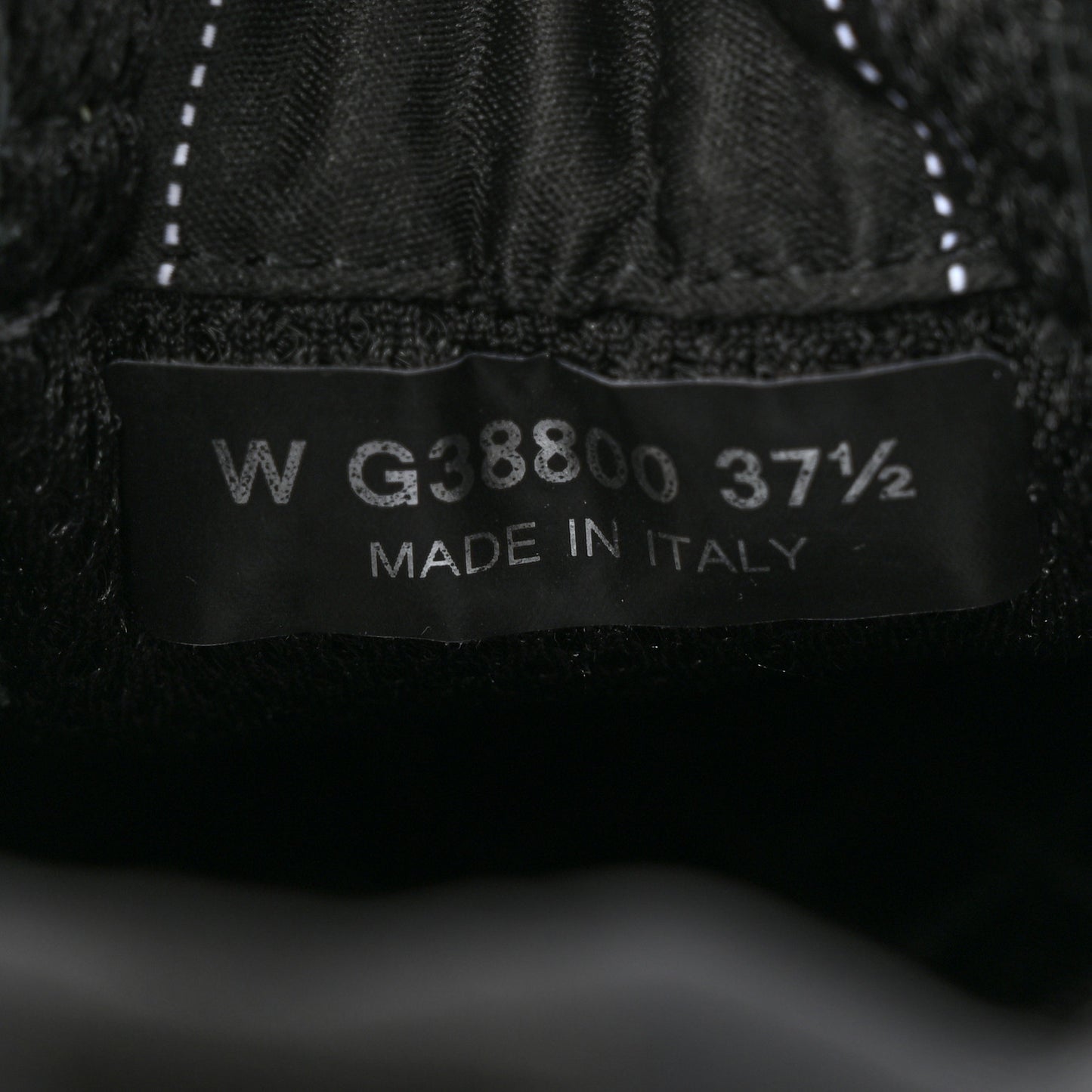 Mesh Suede Calfskin Fabric CC Womens Sneakers 37.5 Black