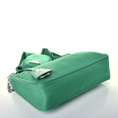 Prada Nylon Re-Edition 2005 Shoulder Bag Menta 4 of 8