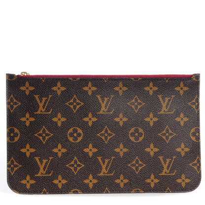 Louis Vuitton Monogram Neverfull MM GM Pochette Fuchsia 1 of 8