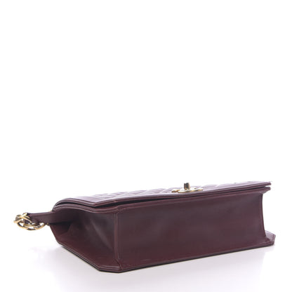 Chanel Calfskin Quilted Large Flap Bag Burgundy 3 of 12