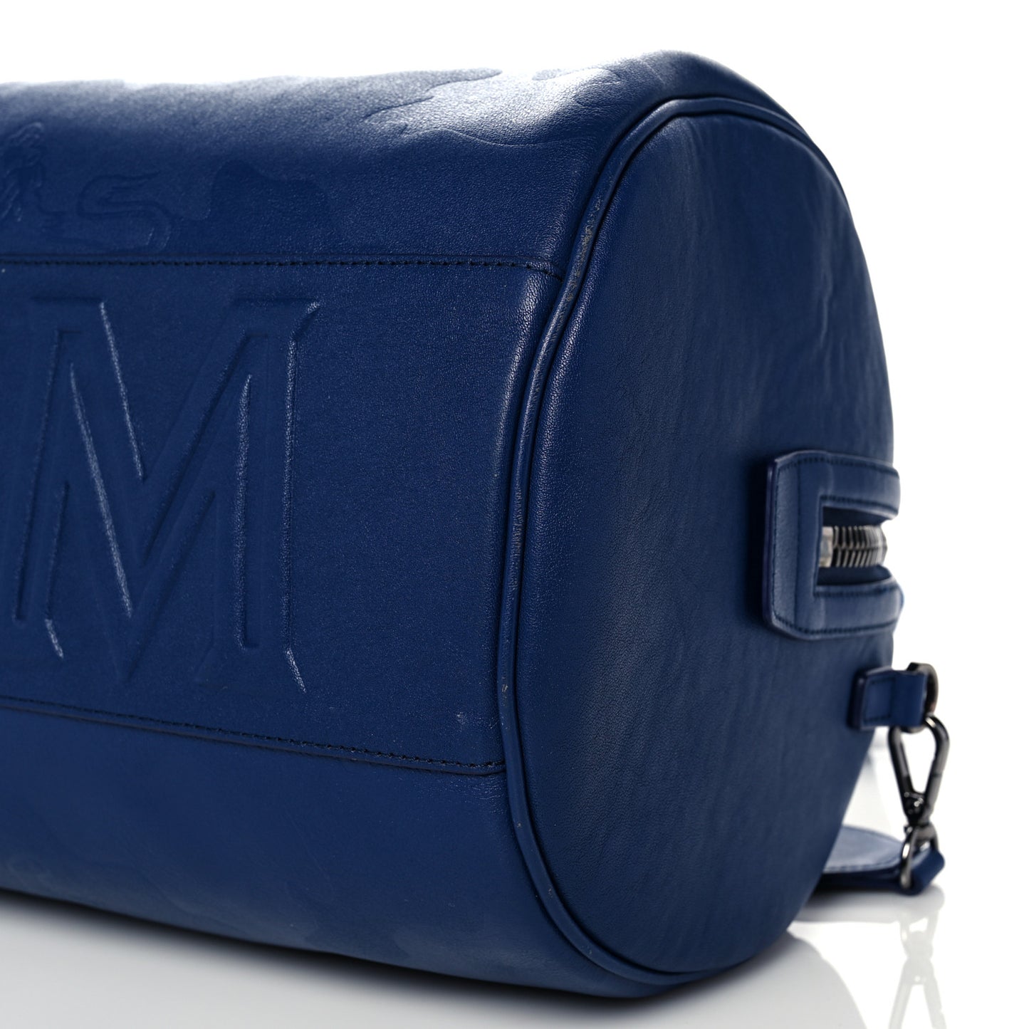 Smooth Calfskin Lion Camo Crossbody Bag Blue