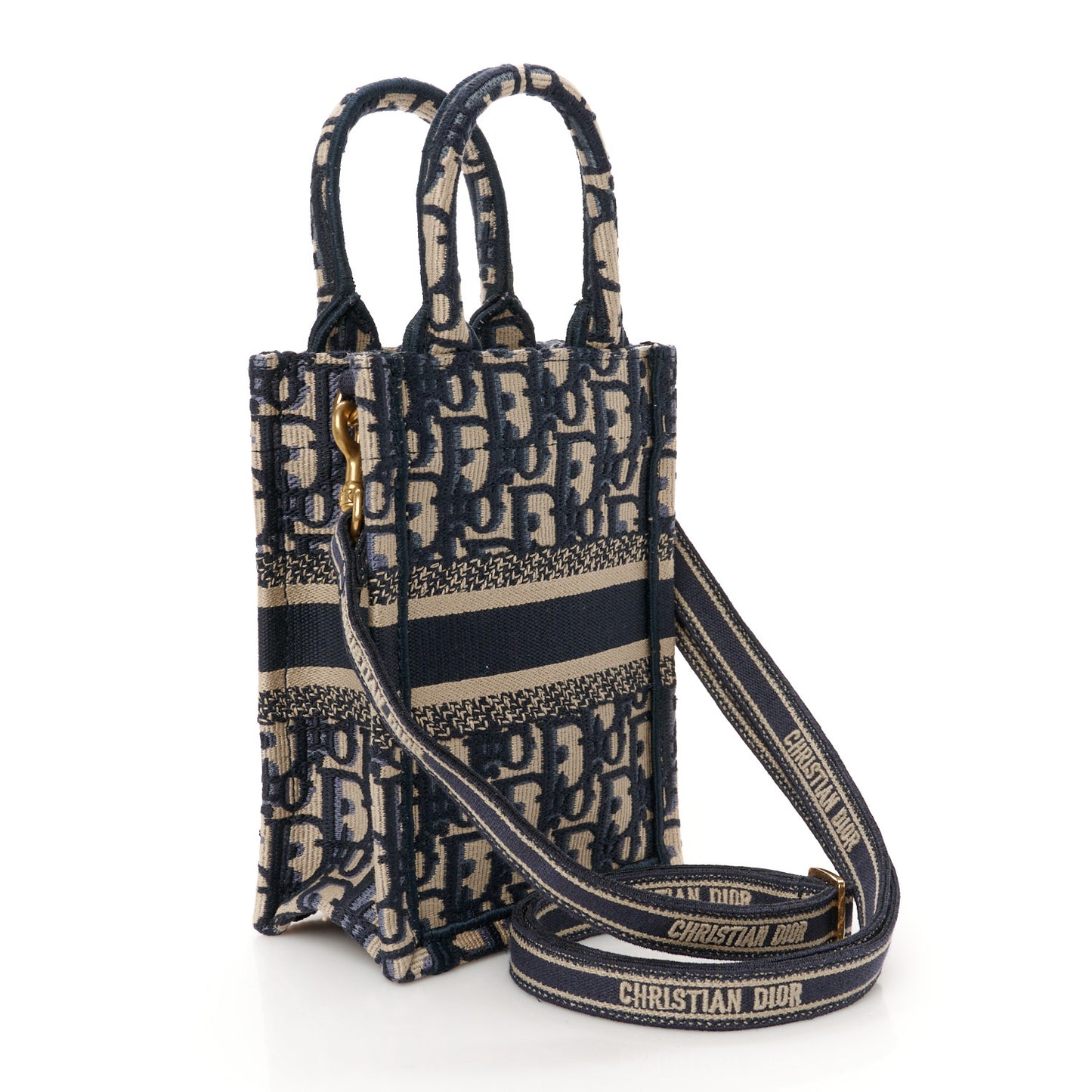 Oblique Mini Book Tote Phone Bag Blue