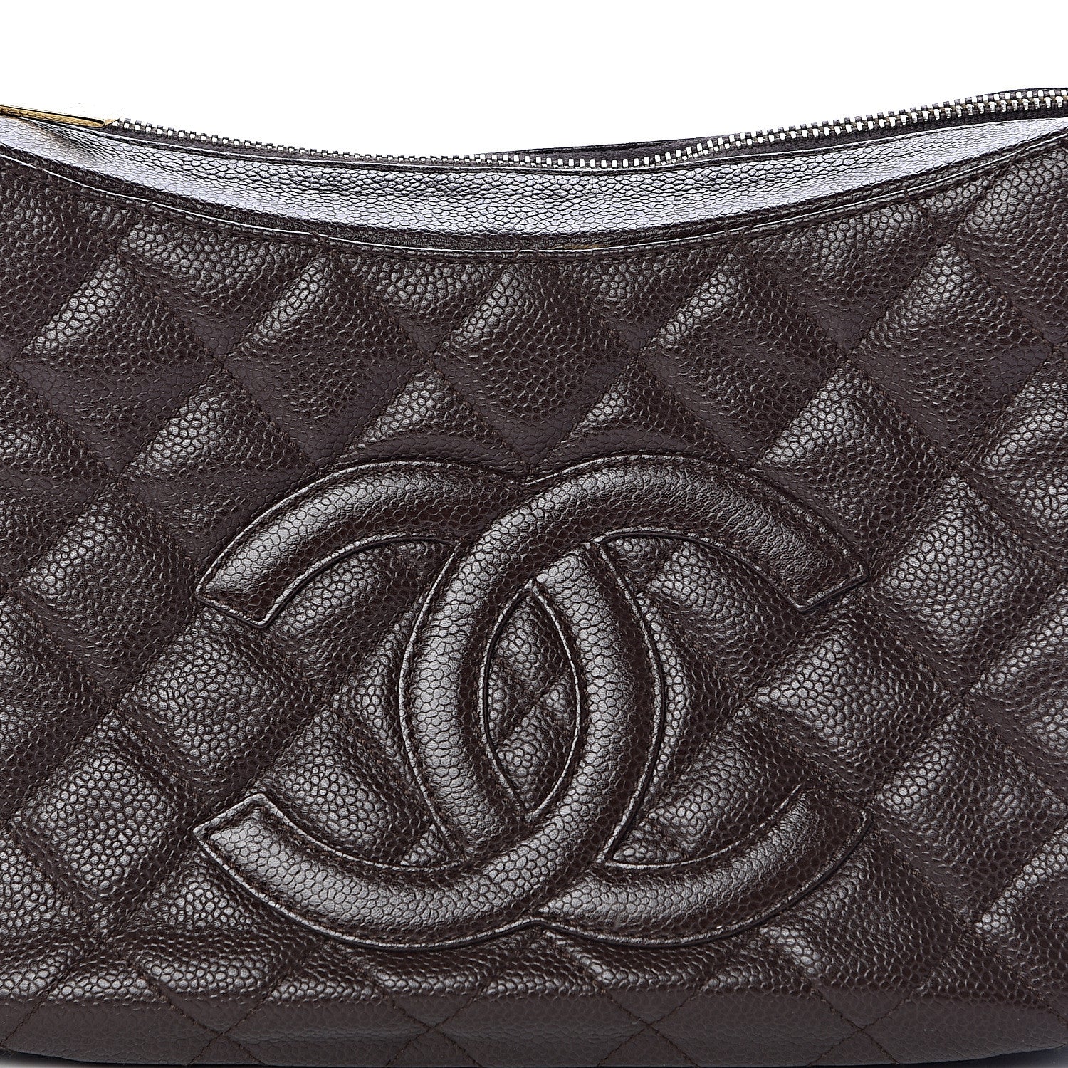 Chanel Caviar Quilted Timeless CC Shoulder Bag Brown 9 of 9