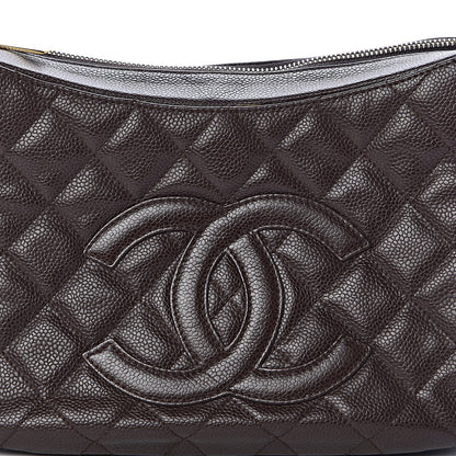 Chanel Caviar Quilted Timeless CC Shoulder Bag Brown 9 of 9