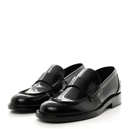 Chanel Shiny Calfskin Logo Loafers 38.5 Black 3 of 9