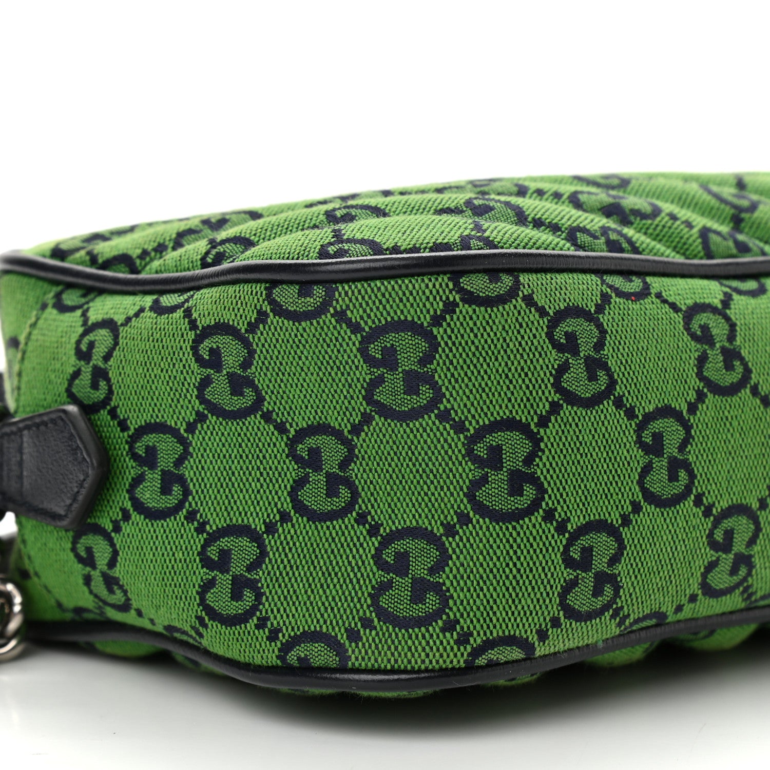 Gucci Monogram Multicolor Matelasse Diagonal Small GG Marmont Chain Shoulder Bag Green Blue 9 of 12