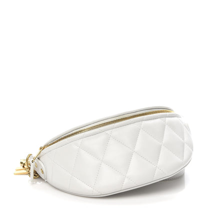 Balenciaga Calfskin Quilted Charms XXS Souvenir Belt Bag White 4 of 8