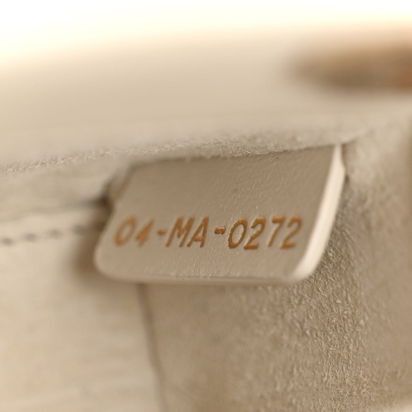 Lambskin Pearl Cannage Micro Lady Dior Latte