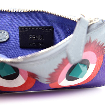 Fendi Vitello Elite Studded Hypnoteyes Coin Pouch Key Case Polvere Multicolor 6 of 8
