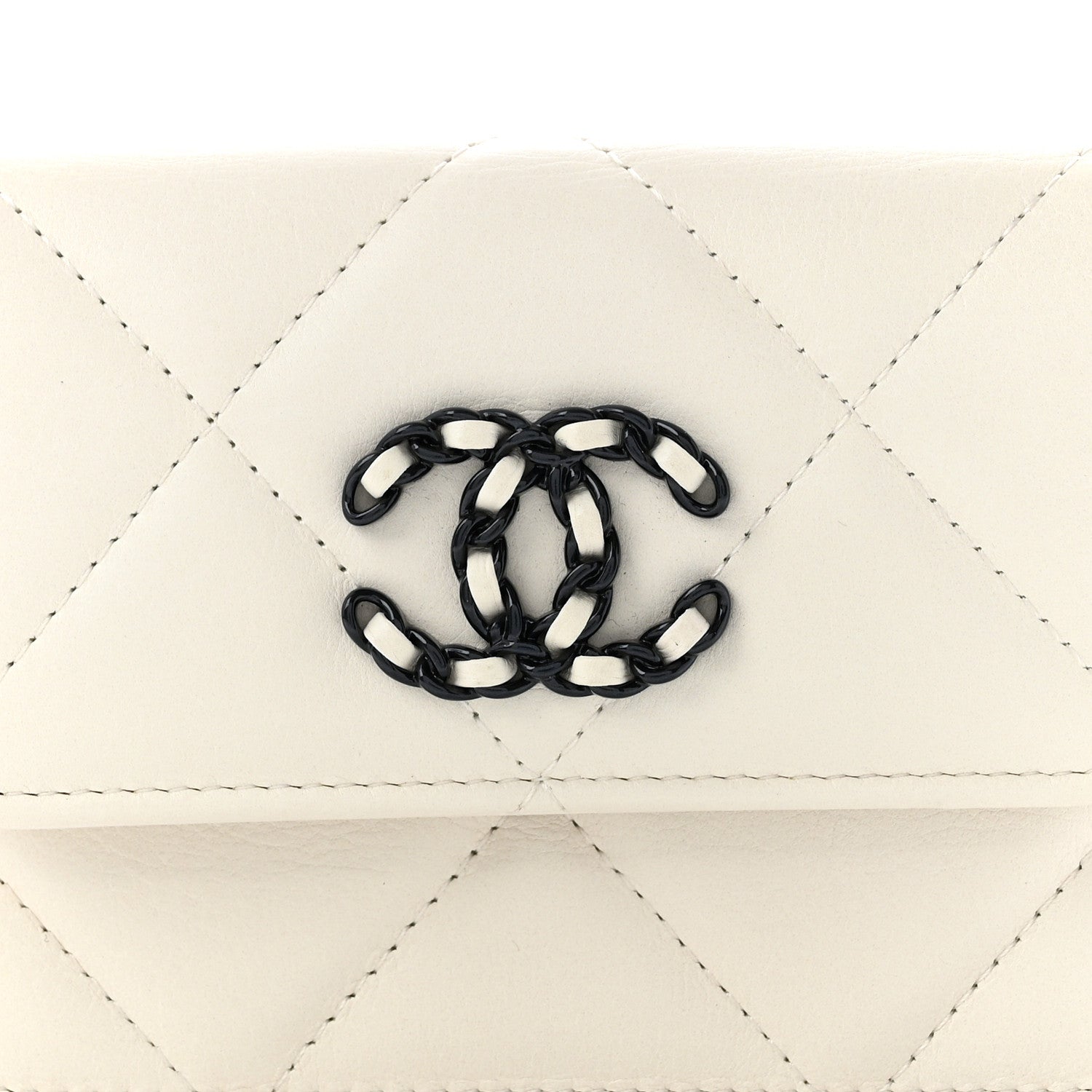Chanel Caviar Quilted My Everything Belt Flap Card Holder White 9 of 11