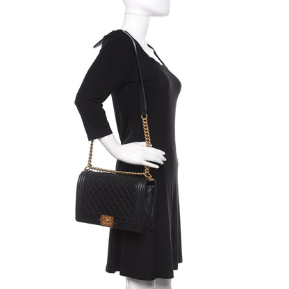 Chanel Calfskin Quilted New Medium Boy Flap Black 2 of 15