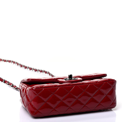 Chanel Patent Calfskin Quilted Mini Rectangular Flap Red 3 of 4