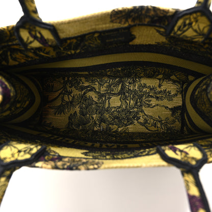 Christian Dior Canvas Embroidered Medium Toile de Jouy Voyage Book Tote Yellow Multicolor 4 of 9