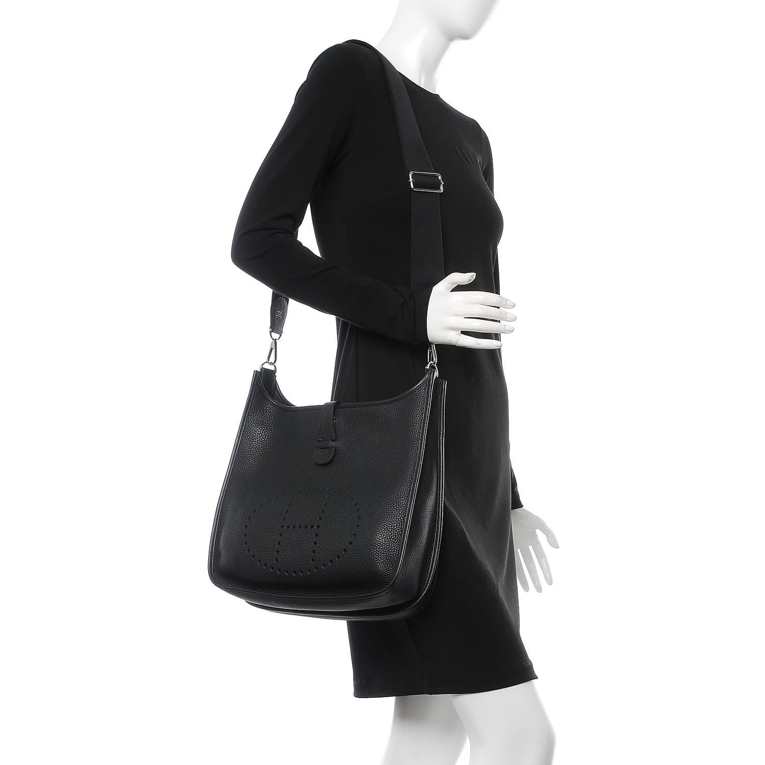 Hermes Taurillon Clemence Evelyne III GM Black 2 of 7