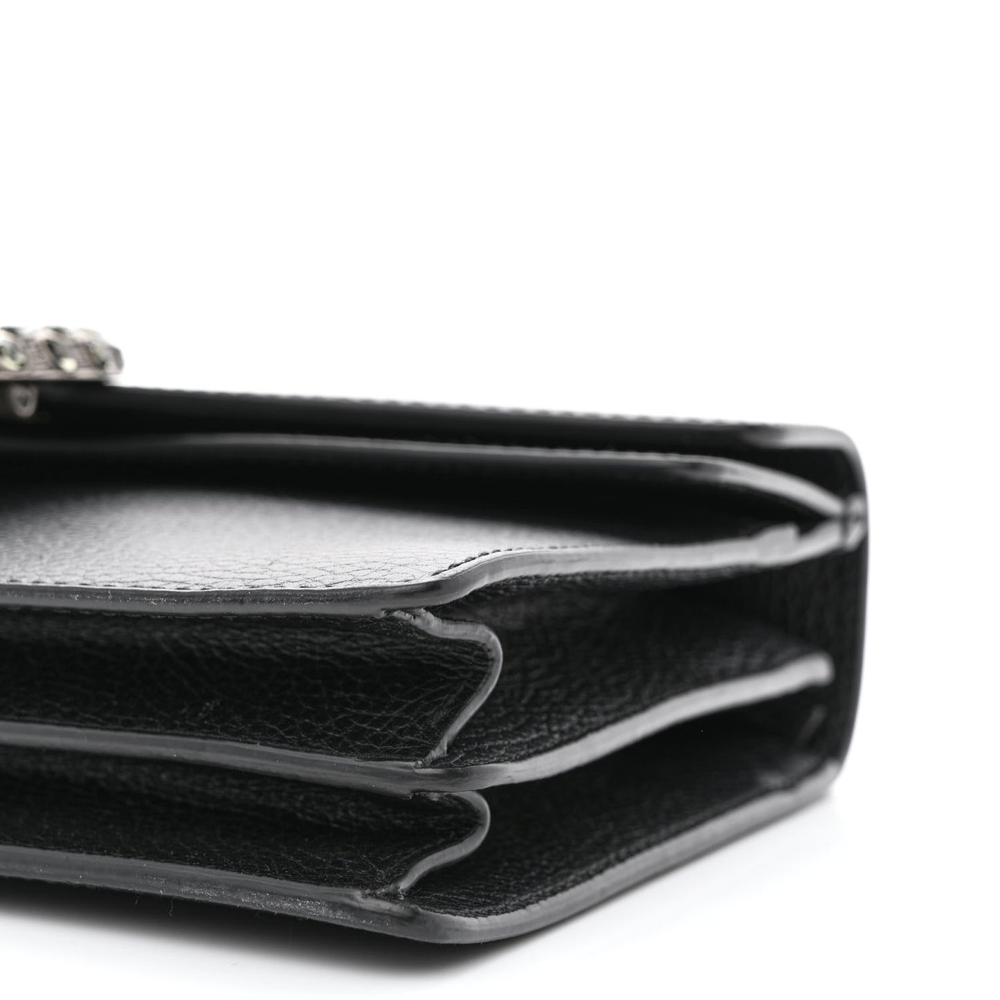 Pebbled Calfskin Small Dionysus Shoulder Bag Black