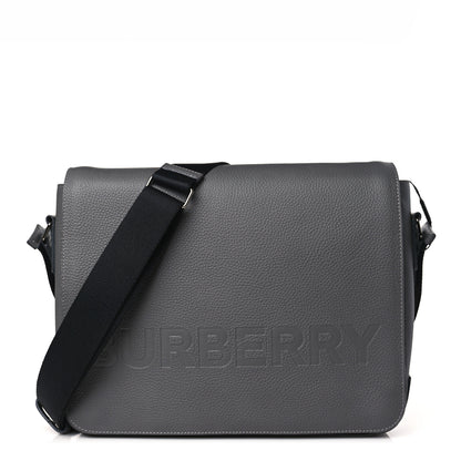 Burberry Calfskin Logo Messenger Charcoal Grey 1 of 9