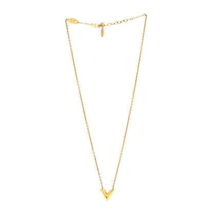 Louis Vuitton Essential V Necklace Gold 2 of 6
