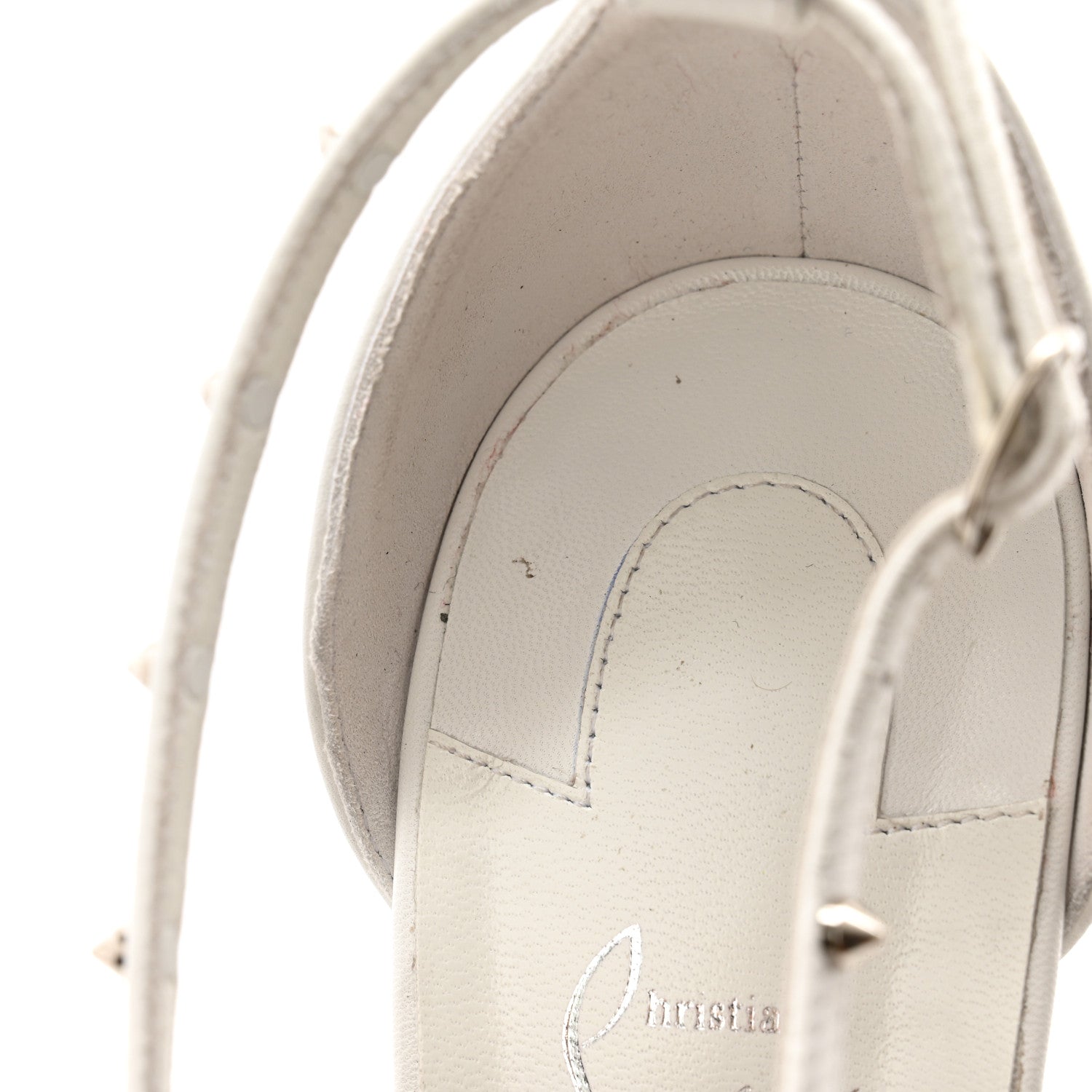 Christian Louboutin Riojana 100 Spiked Sandals 39 White 8 of 11