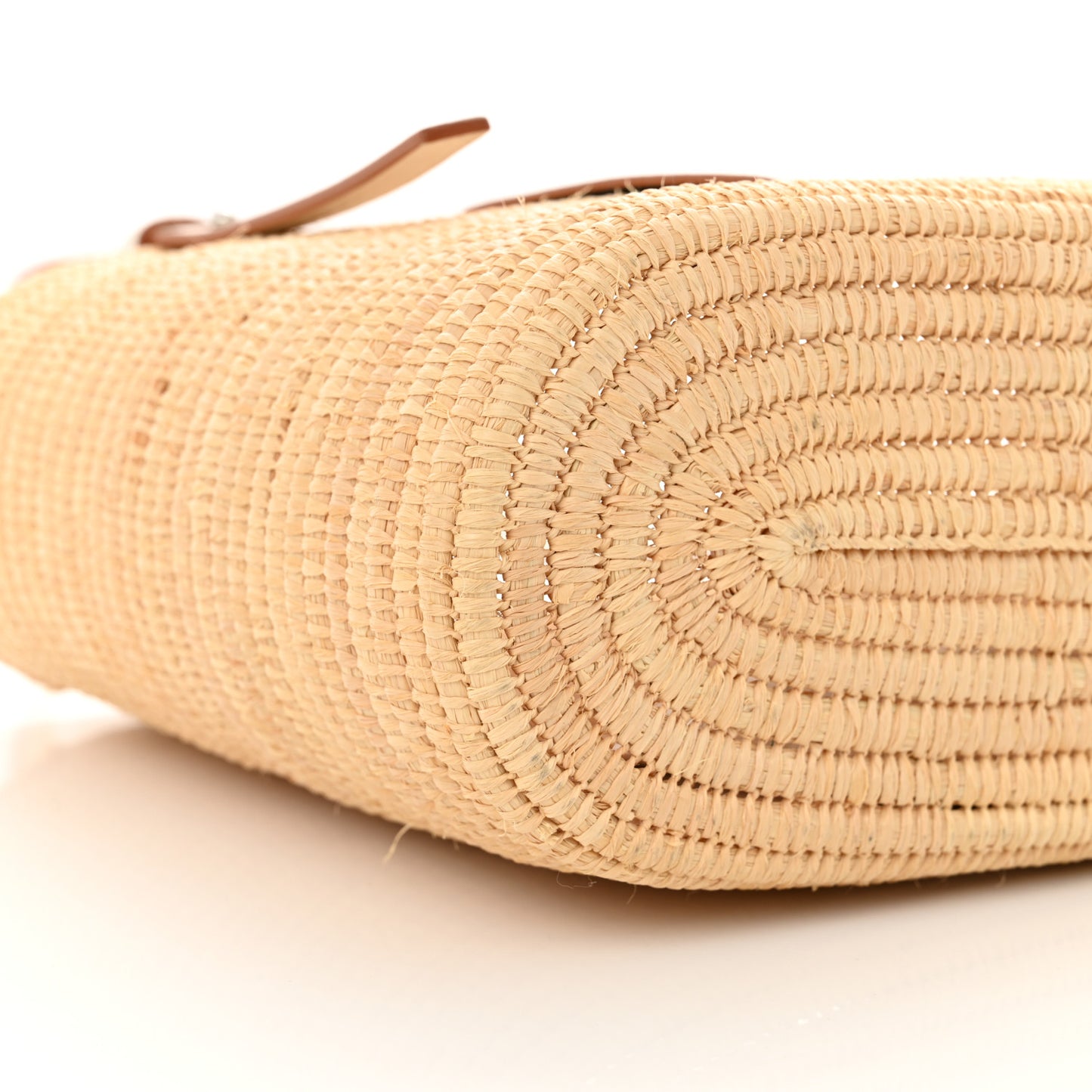 Raffia Square Small Basket Tote Bag Natural White