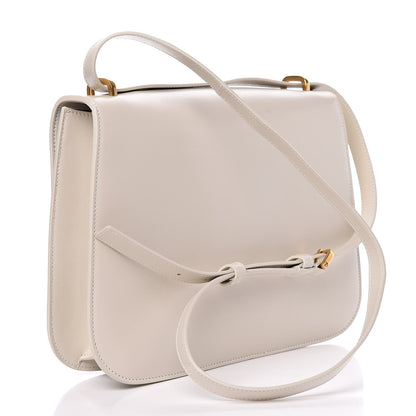 Saint Laurent Smooth Calfskin Monogram Medium Spontini Satchel White 3 of 10
