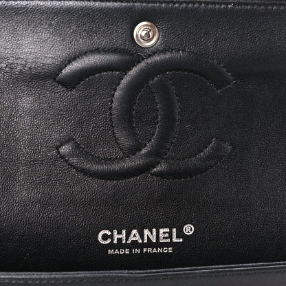 Chanel Patent Calfskin Striped Medium Double Flap Yellow Black 6 of 12