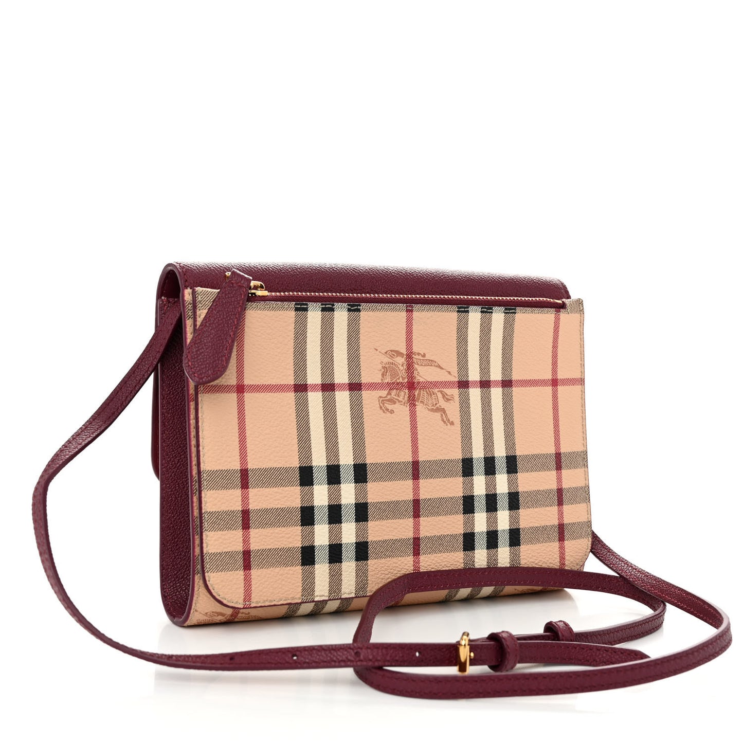 Haymarket Check Small Loxley Crossbody Dark Plum