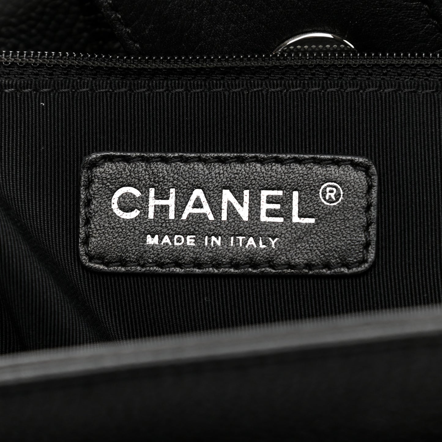 Calfskin Cerf Executive Shopper Tote Black