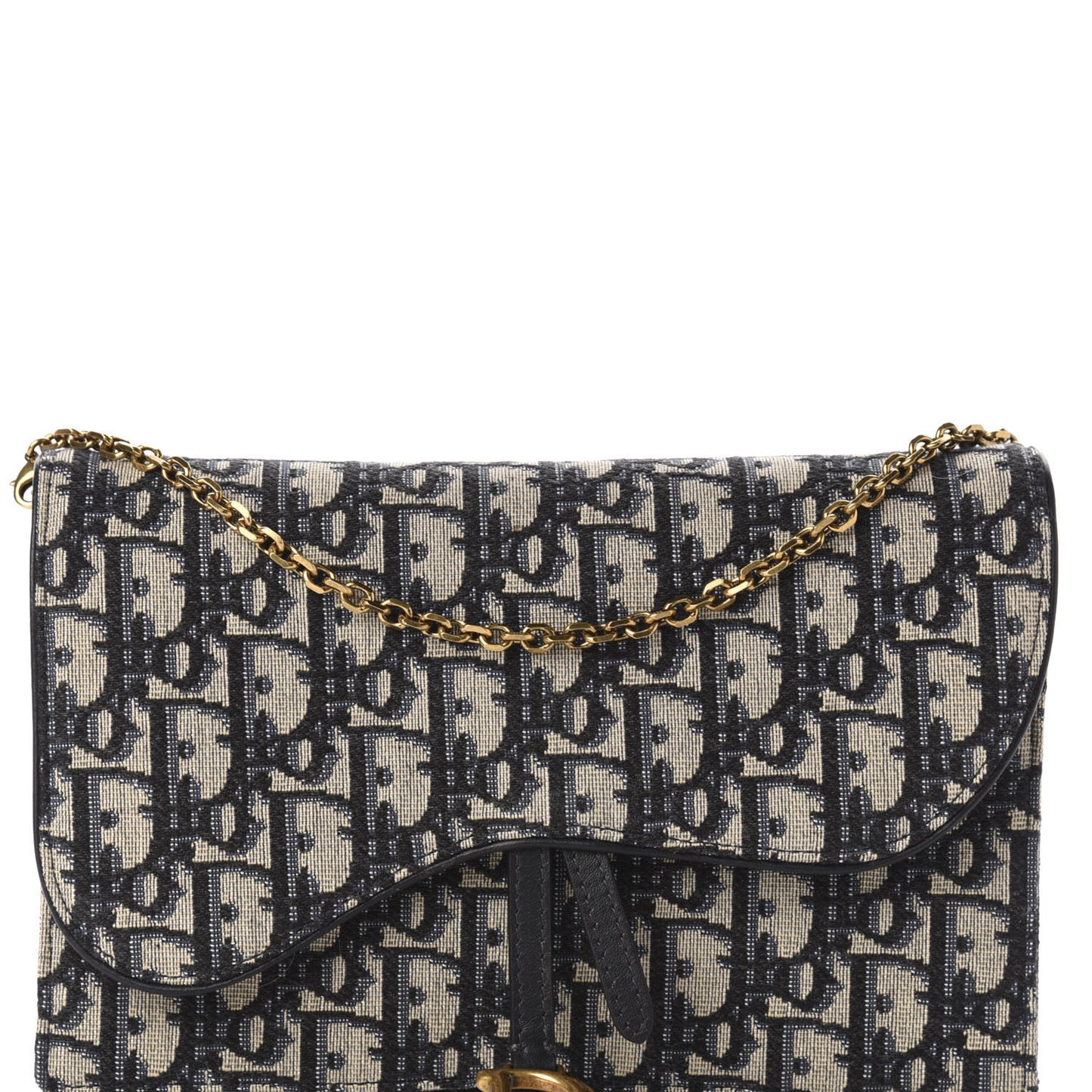 Oblique Saddle Chain Pouch Blue