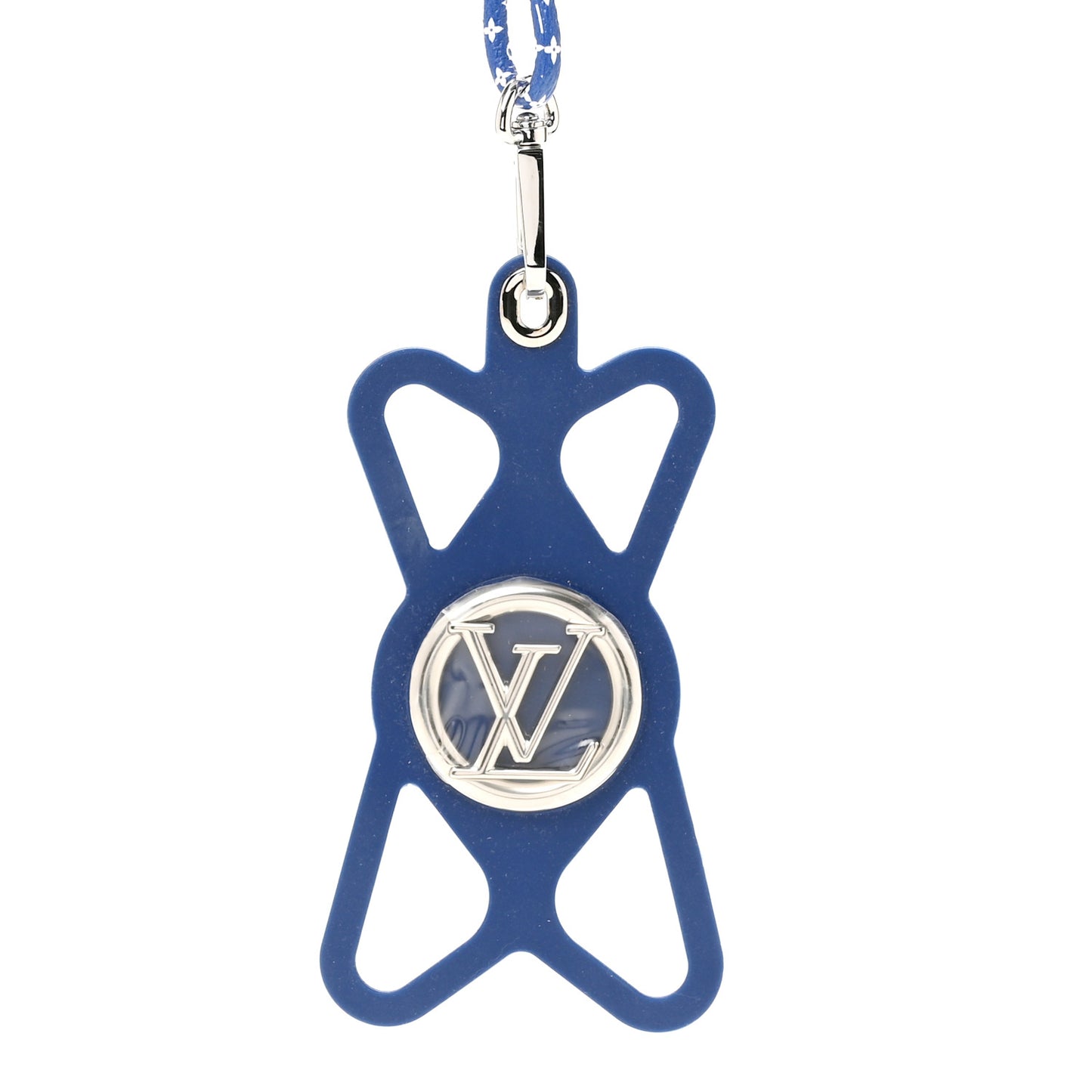 Monogram Silicone Louise Phone Holder Blue