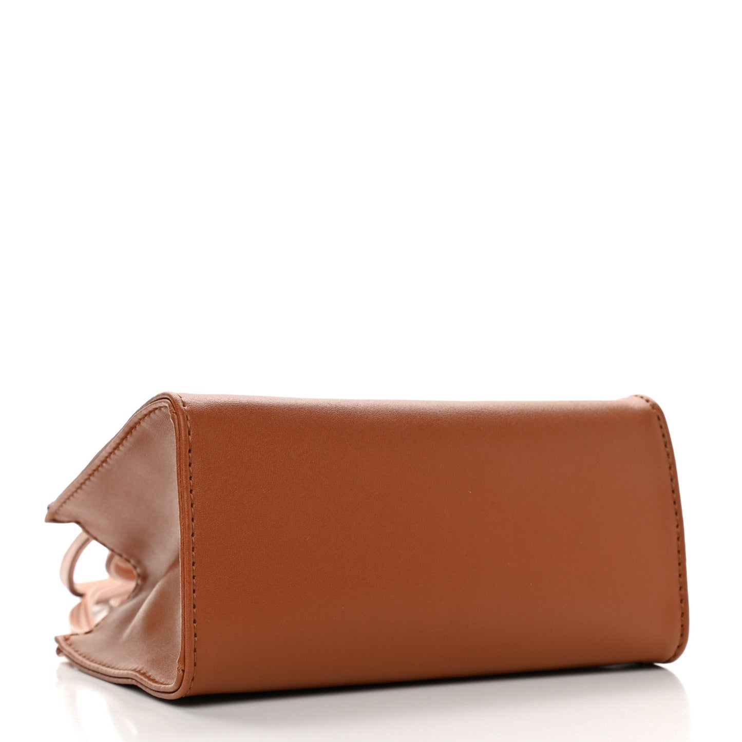 Vegan Leather Small Shopping Bag Tan