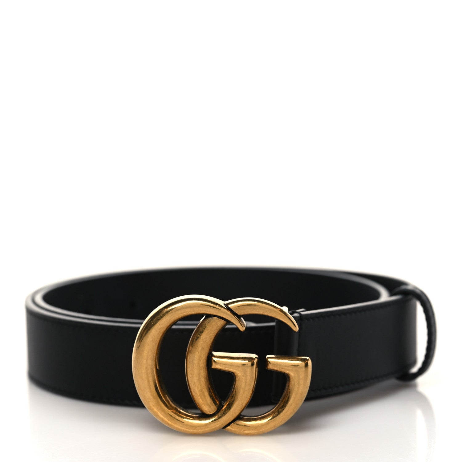 Gucci Calfskin Double G 30mm Belt 80 32 Black 1 of 5