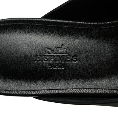 Hermes Goatskin Oz Mules 38 Black 7 of 10