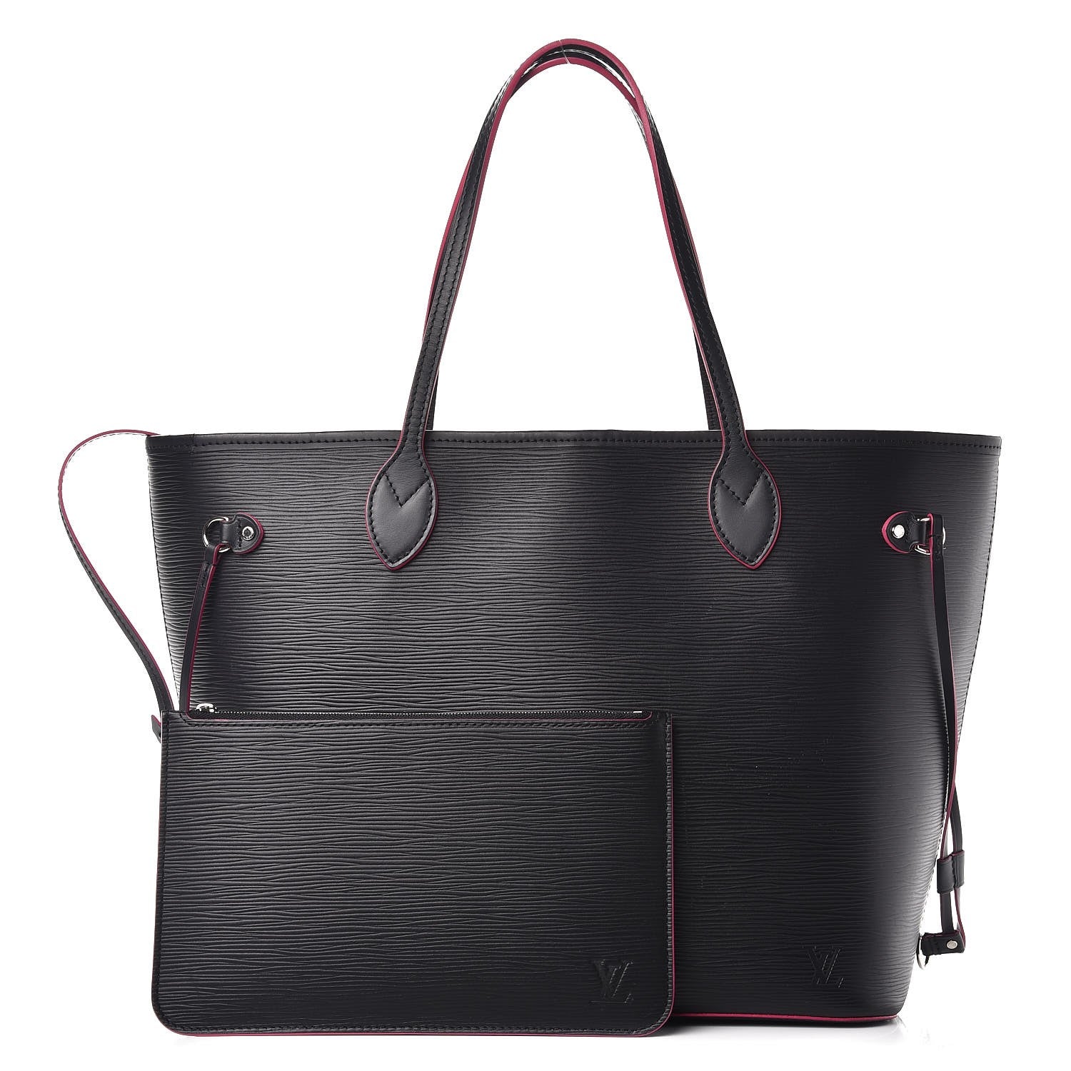 Louis Vuitton Epi Neverfull MM Black Hot Pink 1 of 16