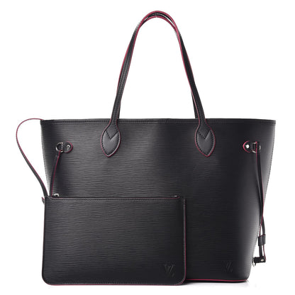 Louis Vuitton Epi Neverfull MM Black Hot Pink 1 of 16