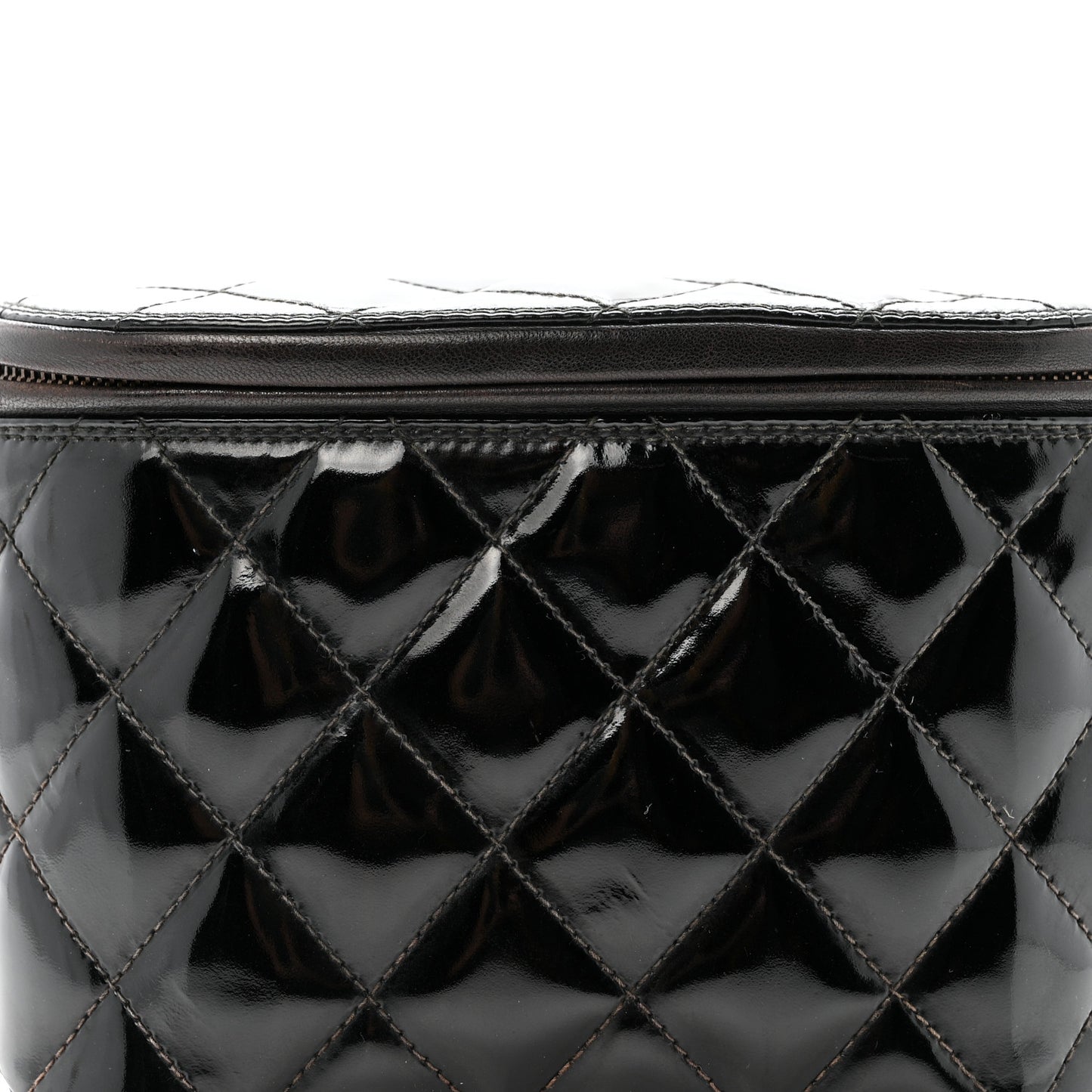 Patent Calfskin Quilted Waist Belt Bag 70 28 Black