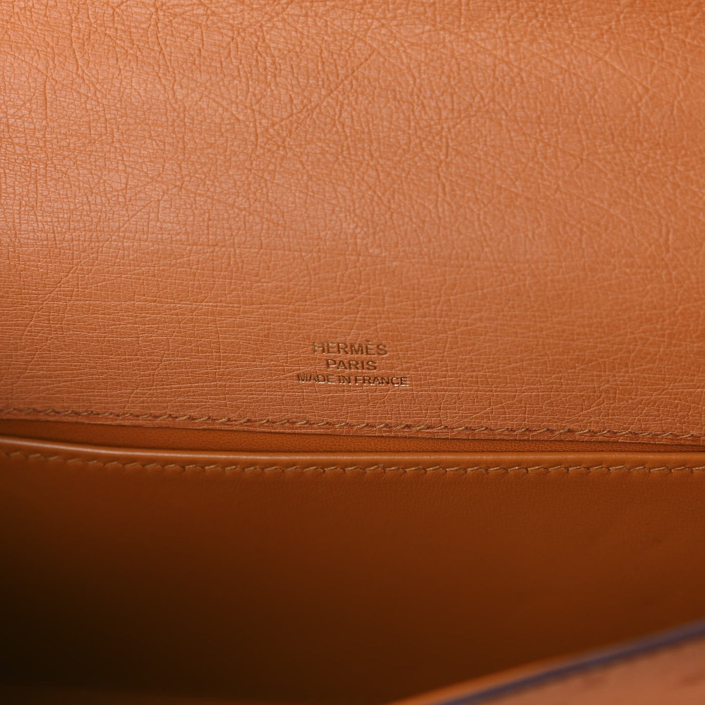 Ostrich Kelly Pochette Abricot