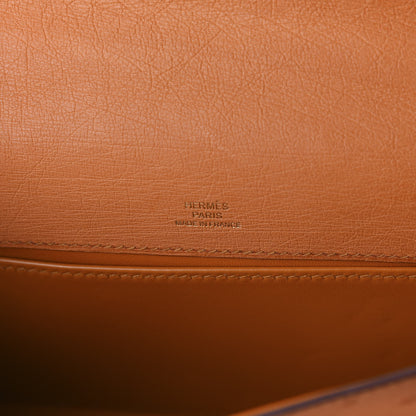 Hermes Ostrich Kelly Pochette Abricot 7 of 9