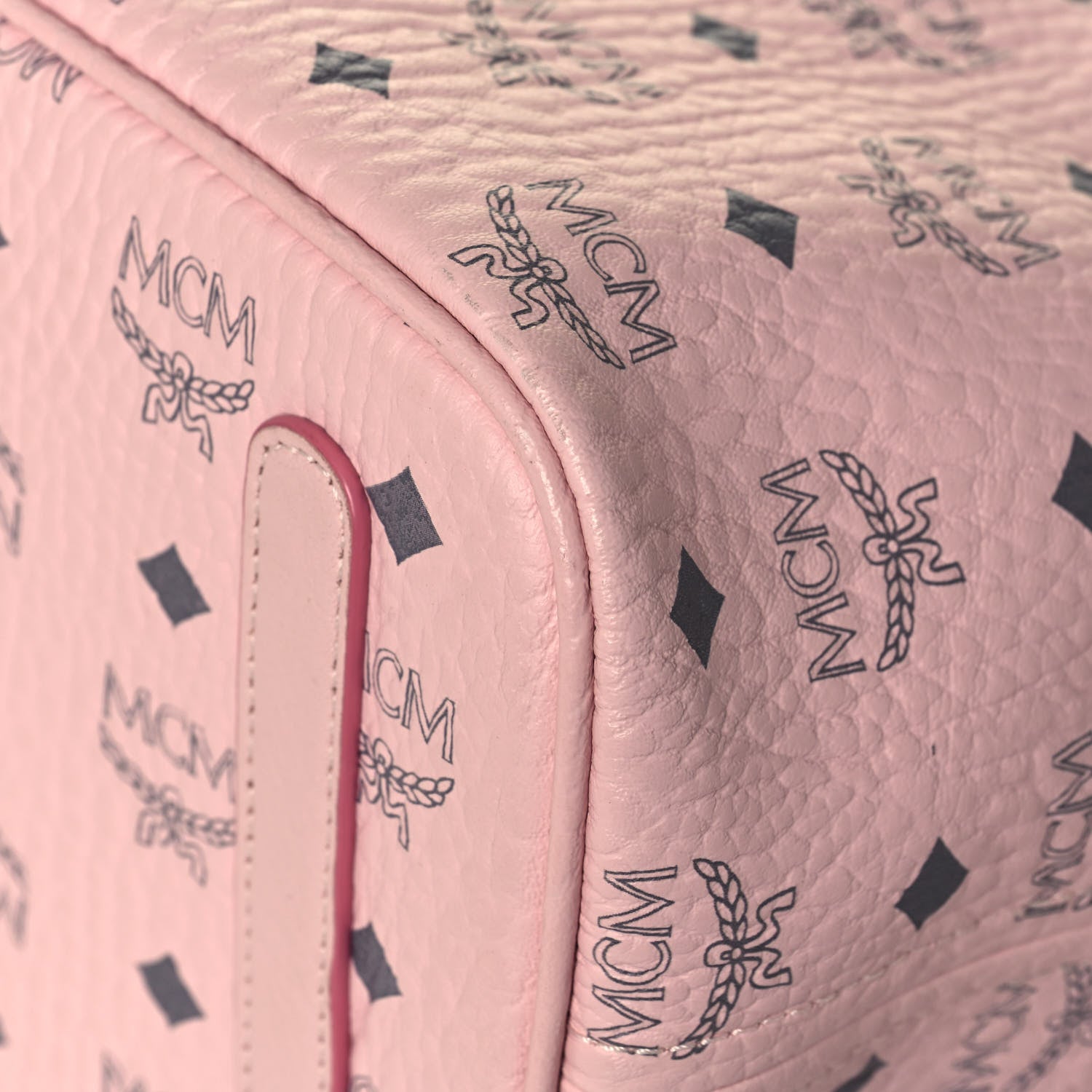 MCM Visetos Medium Liz Reversible Shopper Tote Soft Pink 9 of 19