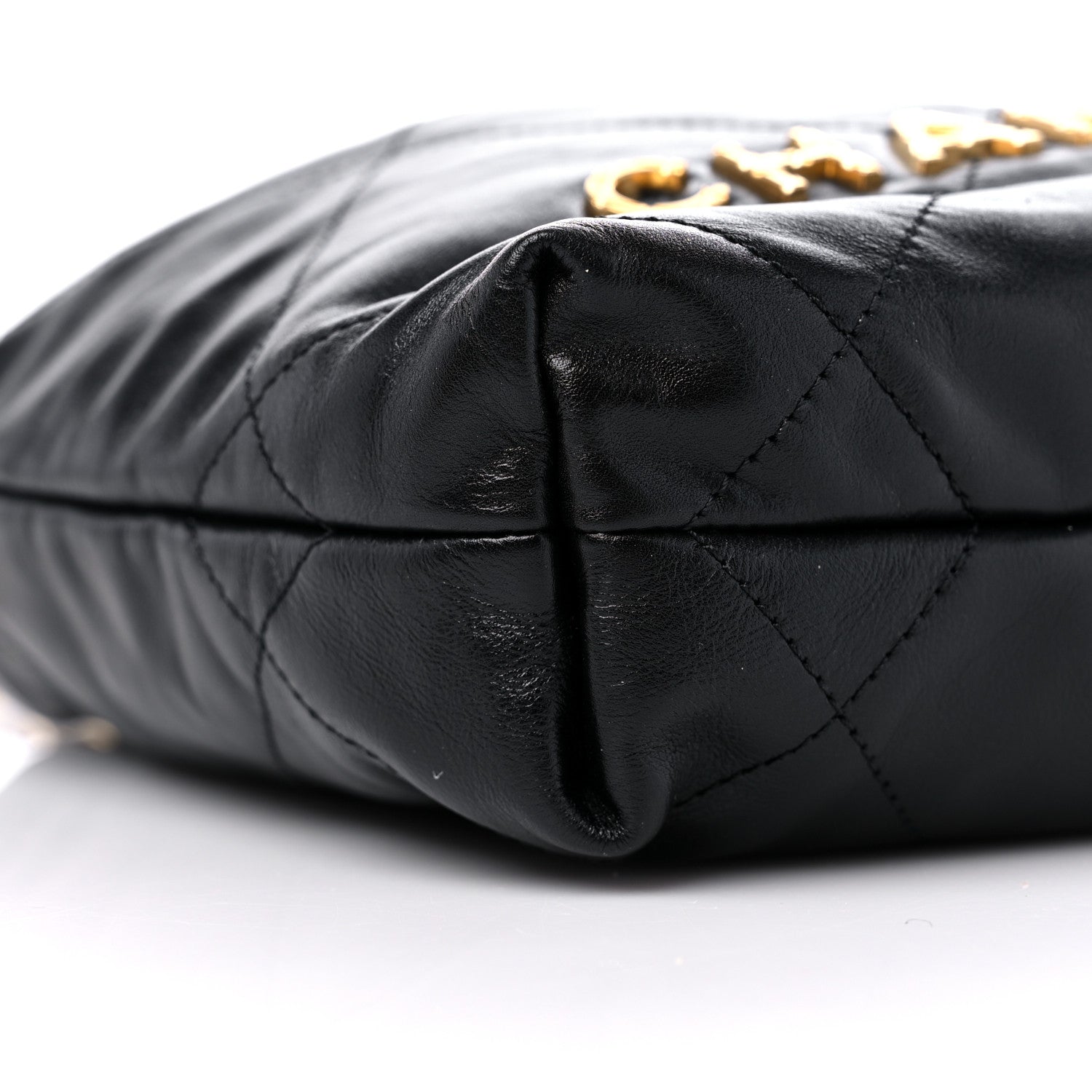 Chanel Shiny Crumpled Calfskin Quilted Pearl Mini Chanel 22 Black 8 of 10