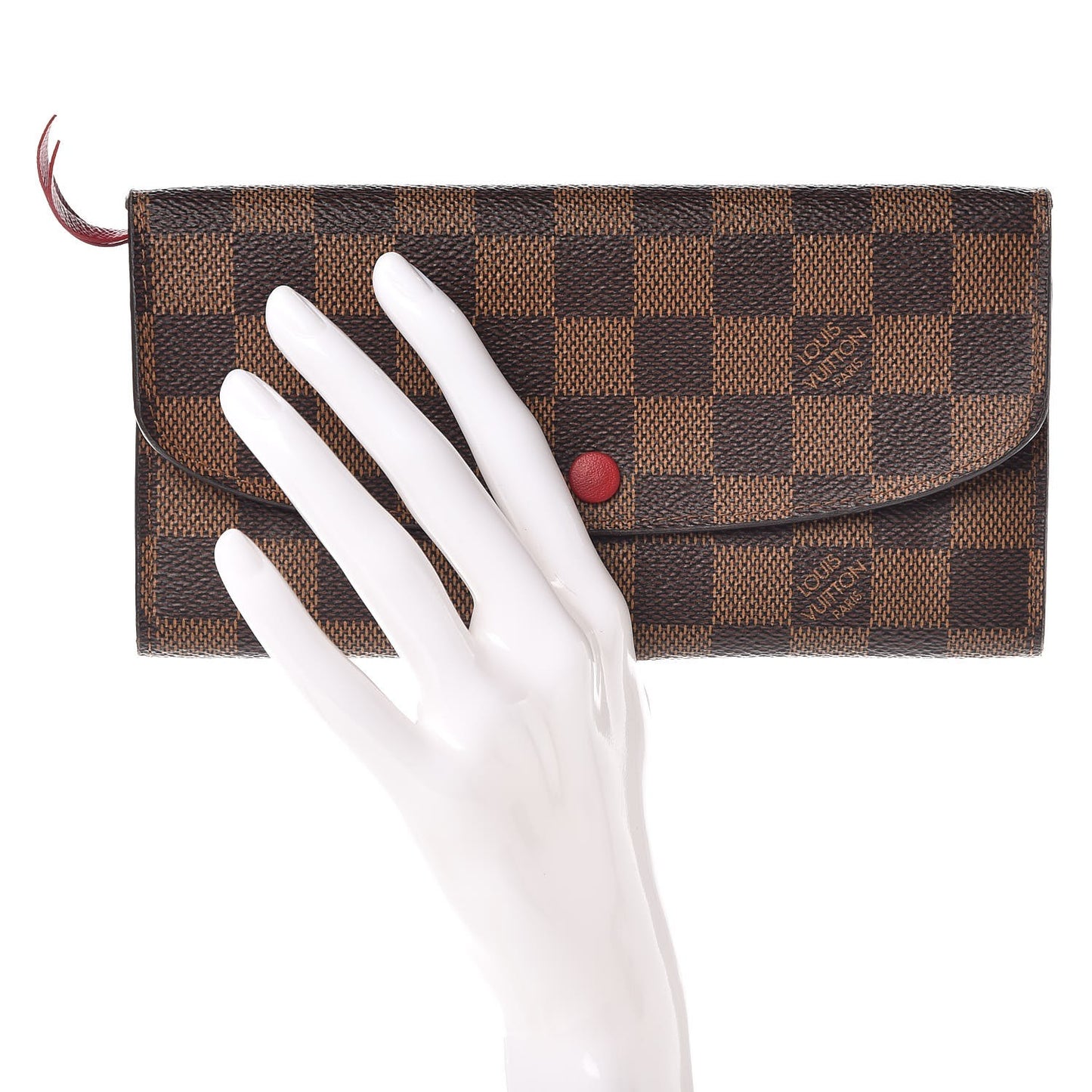 Damier Ebene Emilie Wallet Red