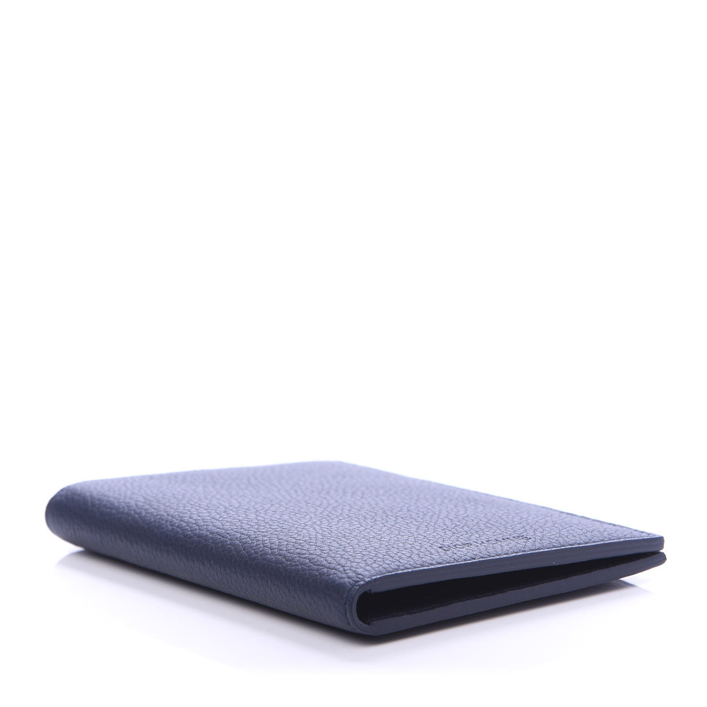 HOMME Grained Calfskin Passport Holder Navy Blue